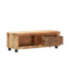 Comodă TV, 100 x 30 x 33 cm, lemn reciclat, cu aspect vintage - WOODBB602