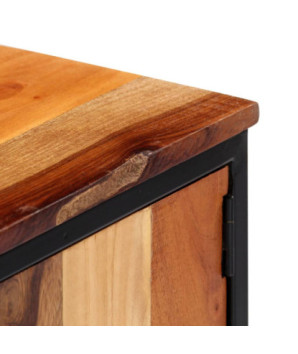 Comodă TV, 120 x 30 x 40 cm, lemn reciclat și oțel - WOODBB604