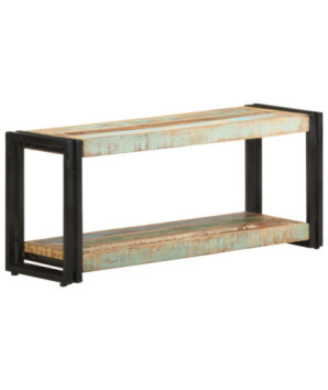 Comodă TV, 90x30x40 cm, lemn reciclat, cu aspect vintage - WOODBB606