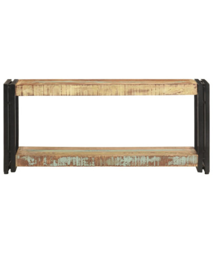 Comodă TV, 90x30x40 cm, lemn reciclat, cu aspect vintage - WOODBB606