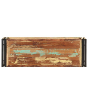 Comodă TV, 90x30x40 cm, lemn reciclat, cu aspect vintage - WOODBB606