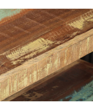 Comodă TV, 90x30x40 cm, lemn reciclat, cu aspect vintage - WOODBB606