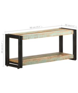 Comodă TV, 90x30x40 cm, lemn reciclat, cu aspect vintage - WOODBB606