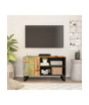 Dulap TV, 80x33x46 cm, lemn reciclat&lemn prelucrat - WOODBB614