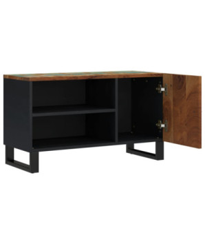 Dulap TV, 80x33x46 cm, lemn reciclat&lemn prelucrat - WOODBB614