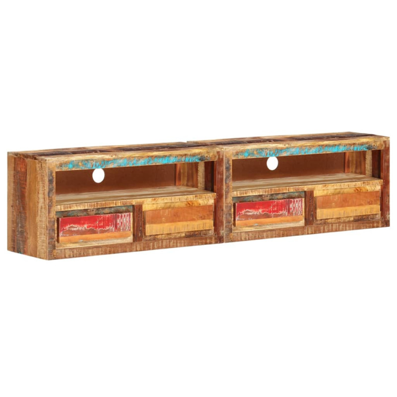 Comode TV, 2 buc., 88x30x40 cm, lemn reciclat - WOODBB617