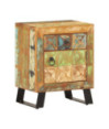 Noptieră, 40 x 30 x 50 cm, lemn reciclat, cu aspect vintage - WOODBB623 Noptieră, 40 x 30 x 50 cm, lemn reciclat, cu aspect vintage - WOODBB623