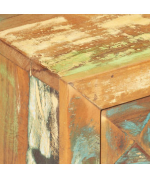 Noptieră, 40 x 30 x 50 cm, lemn reciclat, cu aspect vintage - WOODBB623