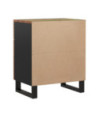 Noptieră, 50x33x60 cm, lemn reciclat și lemn prelucrat, cu aspect industrial - WOODBB626 Noptieră, 50x33x60 cm, lemn reciclat și lemn prelucrat, cu aspect industrial - WOODBB626