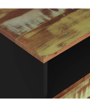 Noptieră, 50x33x62 cm, lemn reciclat și lemn prelucrat, cu aspect industrial - WOODBB627