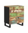 Noptieră, 50x33x60 cm, lemn reciclat și lemn prelucrat, cu aspect industrial - WOODBB628
