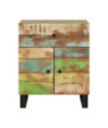 Noptieră, 50x33x60 cm, lemn reciclat și lemn prelucrat, cu aspect industrial - WOODBB628