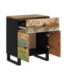Noptieră, 50x33x60 cm, lemn reciclat și lemn prelucrat, cu aspect industrial - WOODBB628