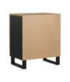 Noptieră, 50x33x60 cm, lemn reciclat și lemn prelucrat, cu aspect industrial - WOODBB628