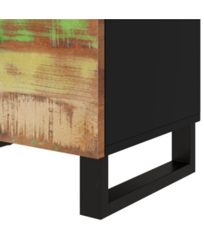 Noptieră, 50x33x60 cm, lemn reciclat și lemn prelucrat, cu aspect industrial - WOODBB628