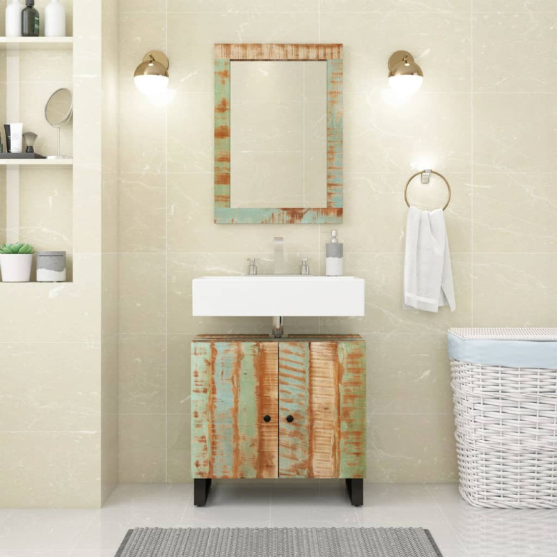 Set mobilier de baie, 2 piese, lemn reciclat - WOODBB630 Set mobilier de baie, 2 piese, lemn reciclat - WOODBB630