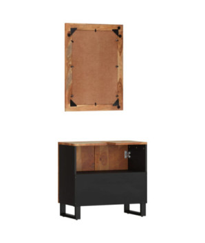 Set mobilier de baie, 2 piese, lemn reciclat - WOODBB630