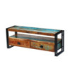 Comodă TV din lemn reciclat de esență tare, cu aspect vintage - WOODBB632 Comodă TV din lemn reciclat de esență tare, cu aspect vintage - WOODBB632