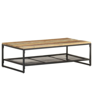 Măsuță de cafea, 110x60x35 cm, lemn reciclat, cu aspect rustic - WOODBB633