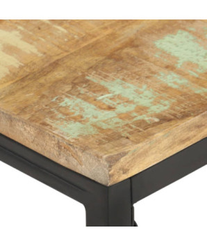 Măsuță de cafea, 110x60x35 cm, lemn reciclat, cu aspect rustic - WOODBB633