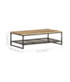 Măsuță de cafea, 110x60x35 cm, lemn reciclat, cu aspect rustic - WOODBB633 Măsuță de cafea, 110x60x35 cm, lemn reciclat, cu aspect rustic - WOODBB633