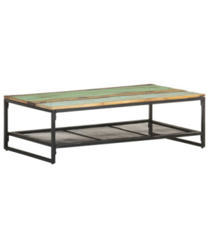 Măsuță de cafea, 110x60x35 cm, lemn reciclat, cu aspect rustic - WOODBB633
