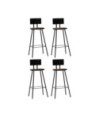 Scaune masă bar multicolor vintage, din lemn masiv reciclat, cu spătar, 4 buc. Scaune masă bar multicolor vintage, din lemn masiv reciclat, cu spătar, 4 buc.