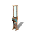 Oglindă pentru hol, 47 x 23 x 180 cm, lemn reciclat solid, cu aspect retro - WOODBB664