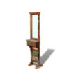 Oglindă pentru hol, 47 x 23 x 180 cm, lemn reciclat solid, cu aspect retro - WOODBB664