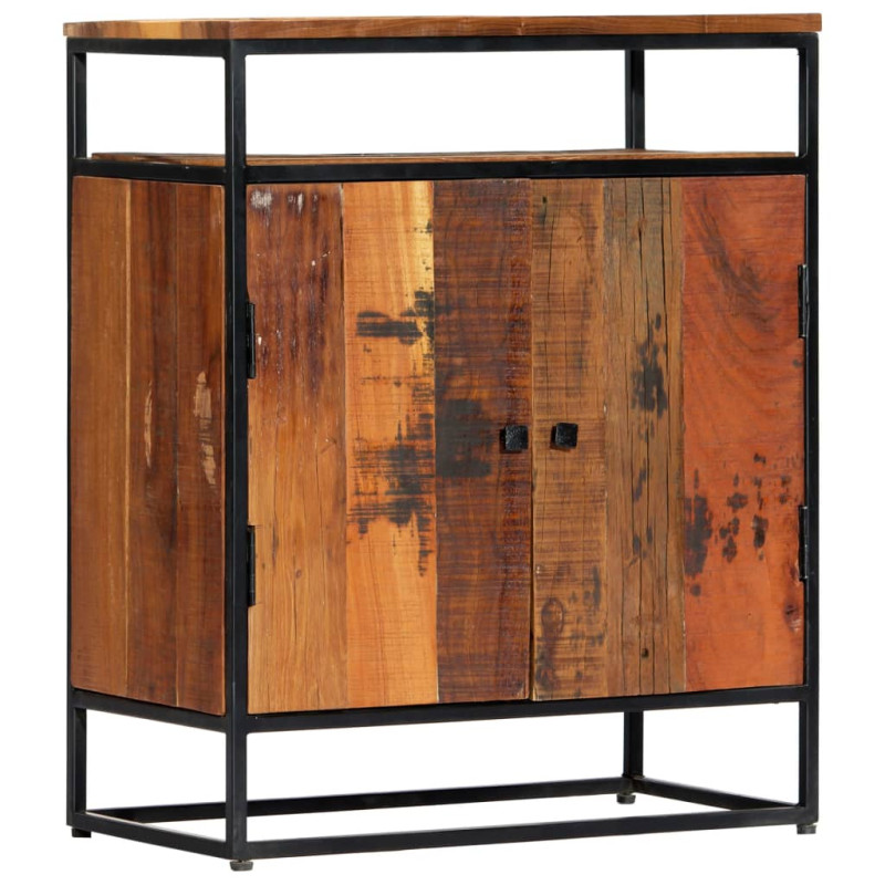 Dulap lateral, 60 x 35 x 76 cm, lemn reciclat și oțel - WOODBB83 Dulap lateral, 60 x 35 x 76 cm, lemn reciclat și oțel - WOODBB83