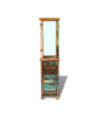 Oglindă pentru hol, 47 x 23 x 180 cm, lemn reciclat solid, cu aspect retro - WOODBB664