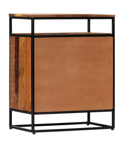 Dulap lateral, 60 x 35 x 76 cm, lemn reciclat și oțel - WOODBB83