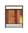 Dulap lateral, 60 x 35 x 76 cm, lemn reciclat și oțel - WOODBB83 Dulap lateral, 60 x 35 x 76 cm, lemn reciclat și oțel - WOODBB83