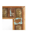 Oglindă cu placare Buddha, 110x50 cm, lemn reciclat - WOODBB668 Oglindă cu placare Buddha, 110x50 cm, lemn reciclat - WOODBB668