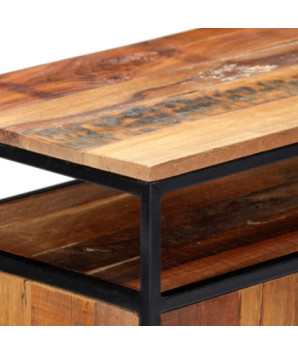 Dulap lateral, 60 x 35 x 76 cm, lemn reciclat și oțel - WOODBB83