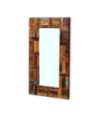 Oglindă, 80x50 cm, lemn reciclat, cu aspect retro - WOODBB671 Oglindă, 80x50 cm, lemn reciclat, cu aspect retro - WOODBB671