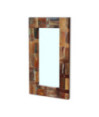 Oglindă, 80x50 cm, lemn reciclat, cu aspect retro - WOODBB671 Oglindă, 80x50 cm, lemn reciclat, cu aspect retro - WOODBB671