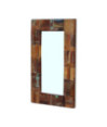 Oglindă, 80x50 cm, lemn reciclat, cu aspect retro - WOODBB671 Oglindă, 80x50 cm, lemn reciclat, cu aspect retro - WOODBB671