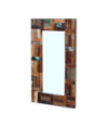 Oglindă, 80x50 cm, lemn reciclat, cu aspect retro - WOODBB671 Oglindă, 80x50 cm, lemn reciclat, cu aspect retro - WOODBB671