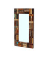 Oglindă, 80x50 cm, lemn reciclat, cu aspect retro - WOODBB671 Oglindă, 80x50 cm, lemn reciclat, cu aspect retro - WOODBB671