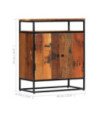 Dulap lateral, 60 x 35 x 76 cm, lemn reciclat și oțel - WOODBB83 Dulap lateral, 60 x 35 x 76 cm, lemn reciclat și oțel - WOODBB83