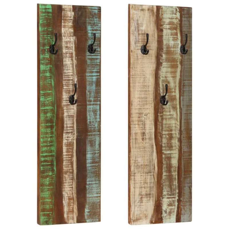 Cuier de haine de perete 2 buc. 36x3x110 cm lemn reciclat, cu aspect vintage - WOODBB673 Cuier de haine de perete 2 buc. 36x3x110 cm lemn reciclat, cu aspect vintage - WOODBB673