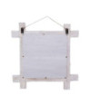 Oglindă cu ramă din bușteni, alb, 70x70 cm, lemn reciclat - WOODBB675 Oglindă cu ramă din bușteni, alb, 70x70 cm, lemn reciclat - WOODBB675
