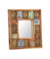 Oglindă placare Buddha, 50 x 50 cm, lemn reciclat - WOODBB678 Oglindă placare Buddha, 50 x 50 cm, lemn reciclat - WOODBB678