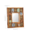 Oglindă placare Buddha, 50 x 50 cm, lemn reciclat - WOODBB678 Oglindă placare Buddha, 50 x 50 cm, lemn reciclat - WOODBB678
