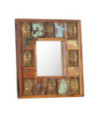 Oglindă placare Buddha, 50 x 50 cm, lemn reciclat - WOODBB678 Oglindă placare Buddha, 50 x 50 cm, lemn reciclat - WOODBB678