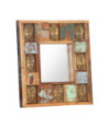 Oglindă placare Buddha, 50 x 50 cm, lemn reciclat - WOODBB678 Oglindă placare Buddha, 50 x 50 cm, lemn reciclat - WOODBB678