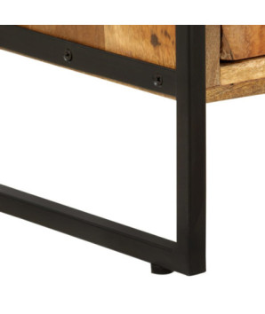 Bibliotecă cu aspect industrial, din lemn masiv reciclat, cu 3 rafturi și 2 dulapuri, 80 x 30 x 180 cm, handmade