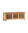 Comodă TV, 120 x 30 x 40 cm, lemn masiv acacia/lemn reciclat, cu aspect rustic - WOODBB703 Comodă TV, 120 x 30 x 40 cm, lemn masiv acacia/lemn reciclat, cu aspect rustic - WOODBB703