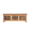 Comodă TV, 120 x 30 x 40 cm, lemn masiv acacia/lemn reciclat, cu aspect rustic - WOODBB703 Comodă TV, 120 x 30 x 40 cm, lemn masiv acacia/lemn reciclat, cu aspect rustic - WOODBB703